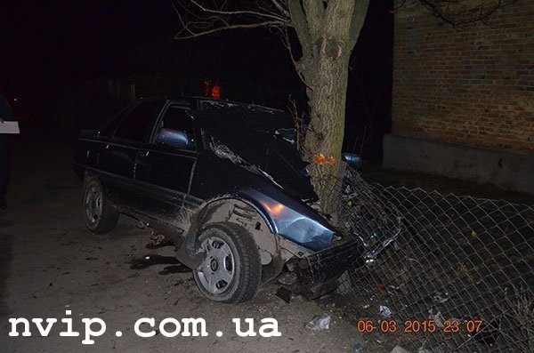 Аварія на Волині: авто з неповнолітніми в'їхало в дерево. ФОТО