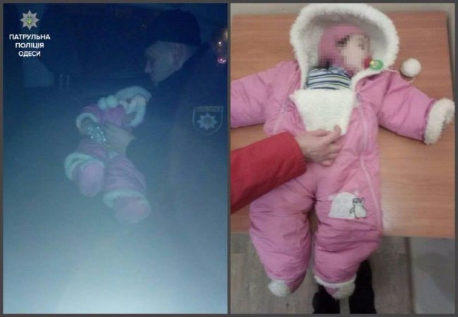 В Одесі п’яна жінка з дитиною заснула серед тротуару