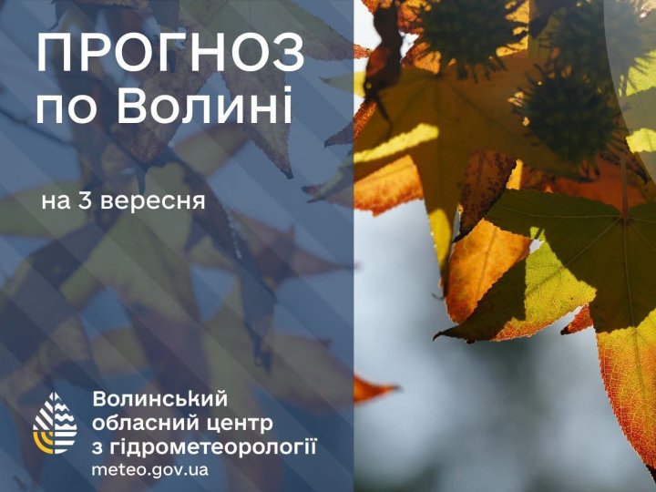 Погода у Луцьку та на Волині: які прогнози синоптиків на четвер, 3 вересня