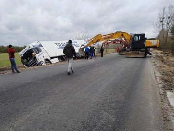 На Волині фура злетіла з дороги. ВІДЕО