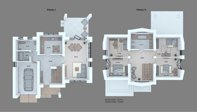 Продають сучасний котедж у Боратині: є гараж і власна ділянка. ФОТО. ПЛАНУВАННЯ*