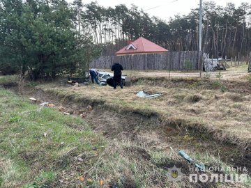 На Волині водій пробив колесо і злетів з дороги