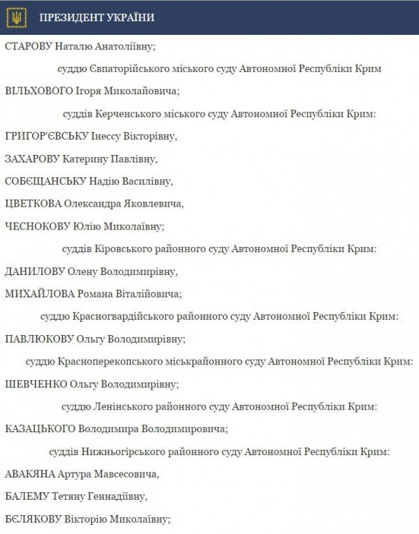 Порошенко звільнив 86 суддів за порушення присяги