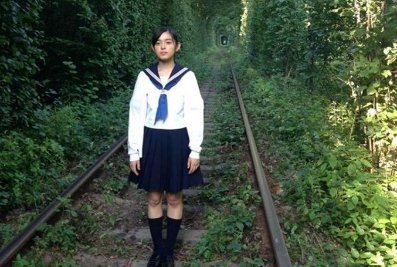 Японці зняли романтичний фільм в «Тунелі кохання» на Рівненщині. ФОТО