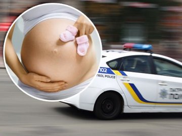 Зламалося авто: патрульні у Луцьку відвезли до пологового жінку, у якої почались перейми