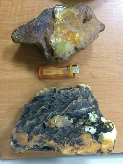 На Волині блокували спробу контрабанди бурштину. ФОТО