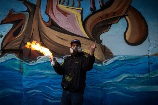 У самому центрі Луцька намалювали кота-пірата. ФОТО