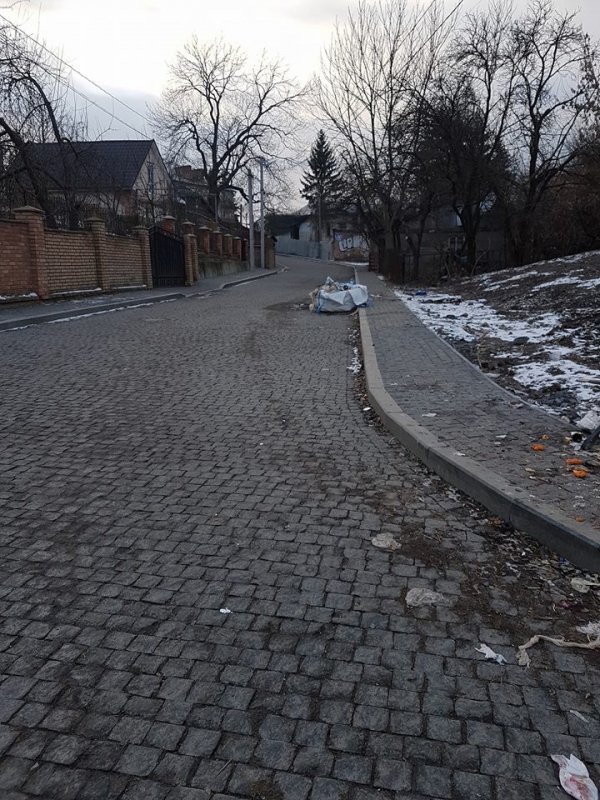 Лучани загидили доріжку біля замку