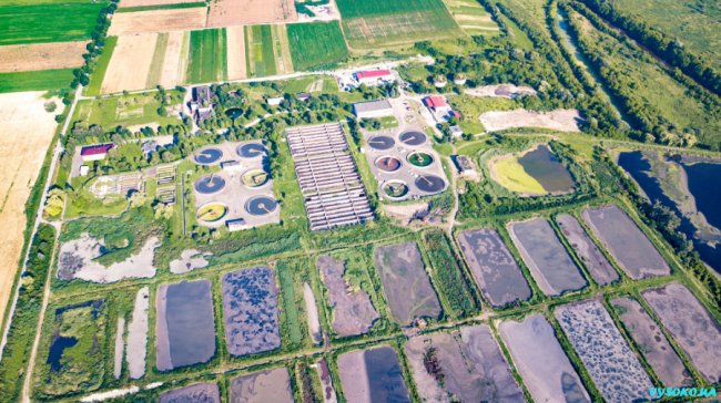 Очисні споруди поблизу Луцька показали з висоти. ФОТО