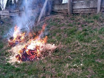 За спалювання трави волинянин заплатить понад 3000 гривень. ФОТО
