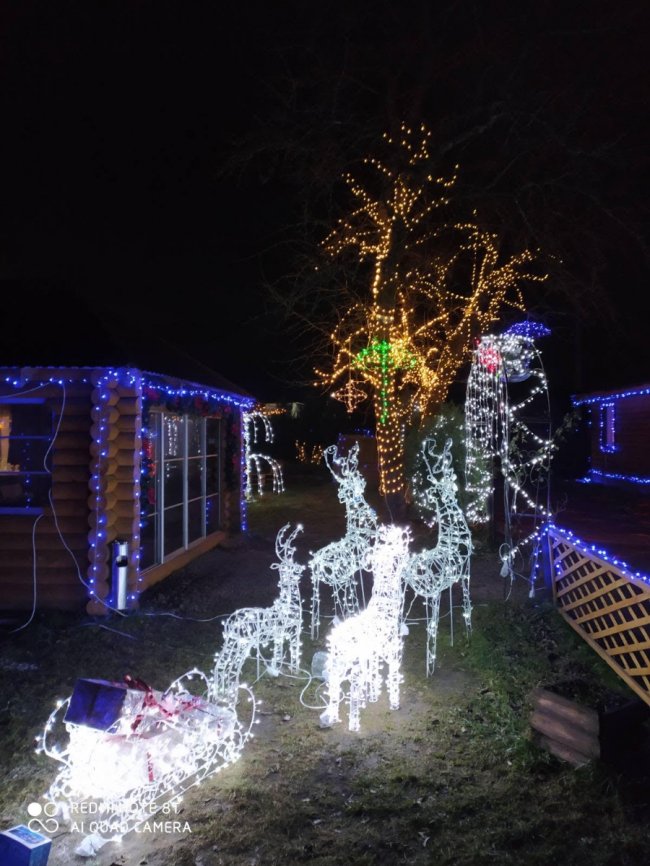 Родина волинян прикрасила своє подвір'я тисячами святкових вогників 