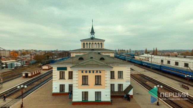 Показали Ковельський залізничний вокзал з висоти пташиного польоту. ФОТО