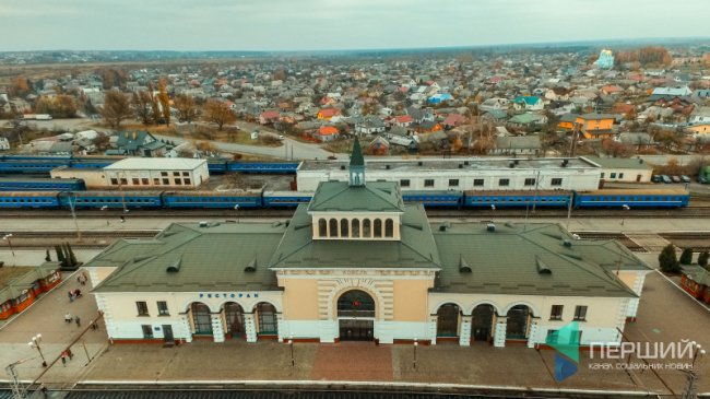 Показали Ковельський залізничний вокзал з висоти пташиного польоту. ФОТО