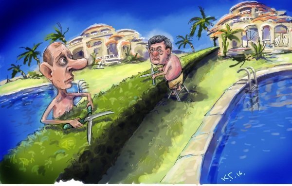 З сусідом дружи, а тин городи: Путін та Порошенко виявились сусідами. ФОТО