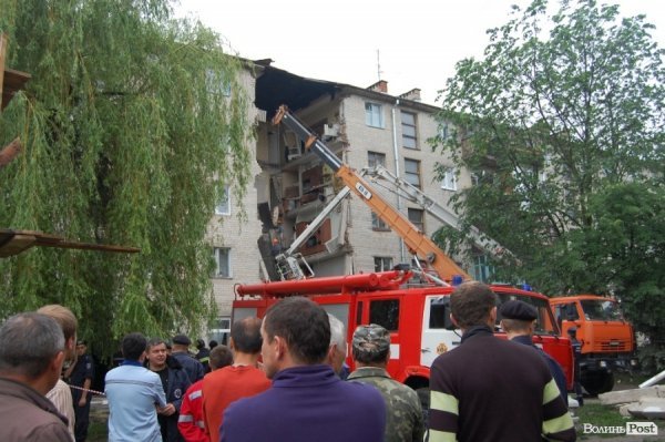 Обвал будинку в Луцьку. ФОТО