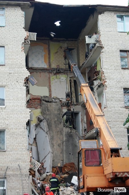 Обвал будинку в Луцьку. ФОТО