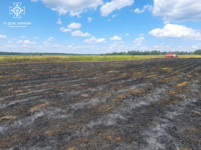 Пожежі на Волині: горіли дві господарські споруди та сіно. ФОТО