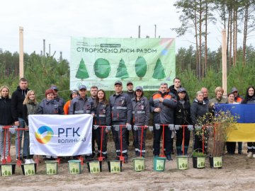 Волинські газовики садять дерева та закликають використовувати електронні квитанції за розподіл газу