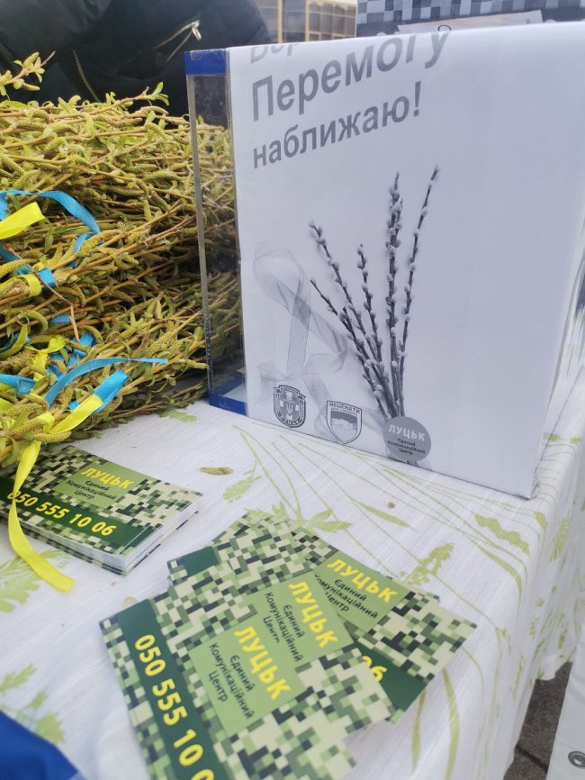 Продавали вербу: у Луцьку волонтери зібрали понад 55 тисяч на потреби ЗСУ 