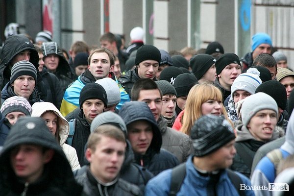 Студентський хід на підтримку євроінтеграції у Луцьку. ФОТО