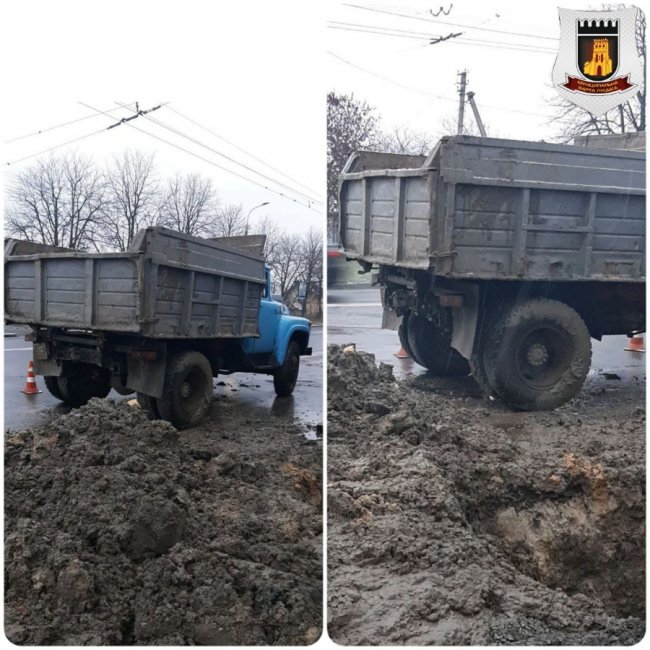 Працівник «Луцькводоканалу» заплатить штраф за брудну дорогу. ФОТО