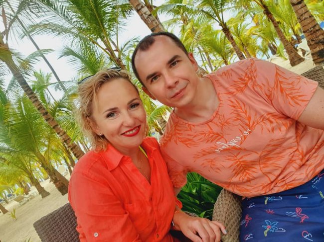 Тетяна Кухарук з чоловіком