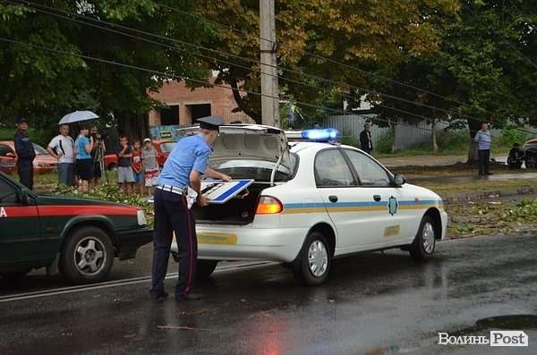 У Луцьку вітер звалив дерево на стовп: лінії електропередач валяються на дорозі. ФОТО. ОНОВЛЕНО