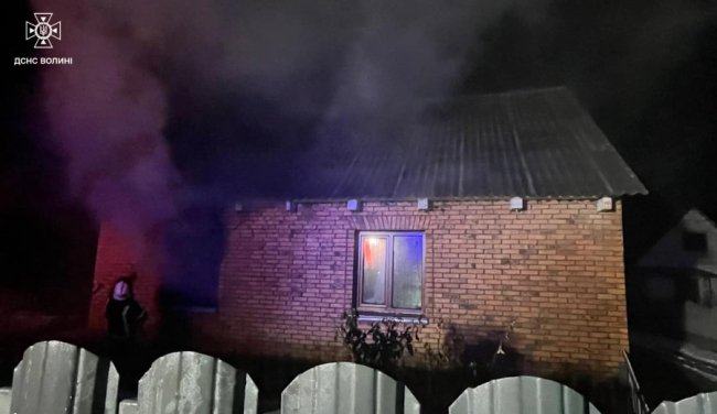 На Волині під час пожежі будинку загинув чоловік
