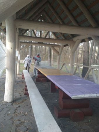 Волинські лісівники проводять дезінфекцію зон рекреації. ФОТО