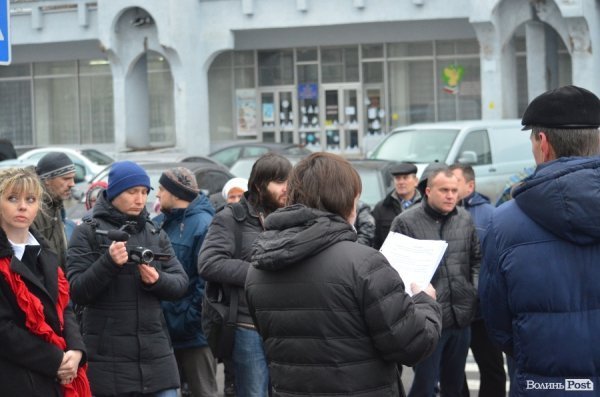 У Луцьку підприємці вийшли на акцію протесту.ФОТО