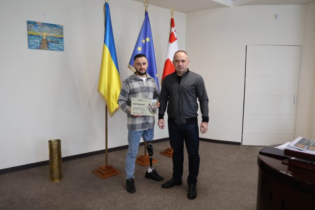 Сертифікат на житло отримав ветеран з Луцька Андрій Матвіюк, який втратив ногу на війні