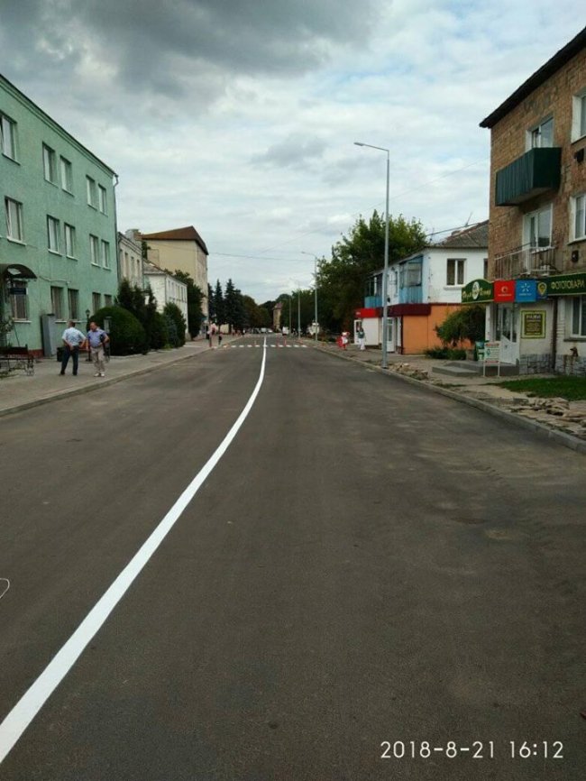 У центрі Горохова – нова розмітка. ФОТО
