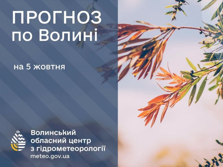 Погода у Луцьку та на Волині: які прогнози синоптиків на понеділок, 5 жовтня