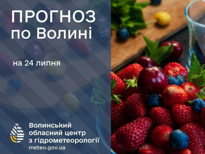Яка буде погода в Луцьку та на Волині у п'ятницю, 24 липня