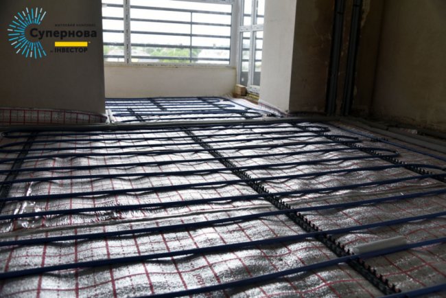 У четвертому будинку ЖК «Супернова» розпочали монтаж теплої підлоги*