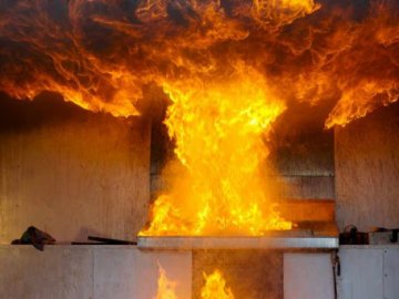 У селі на Волині горіла  дерев’яна літня кухня 