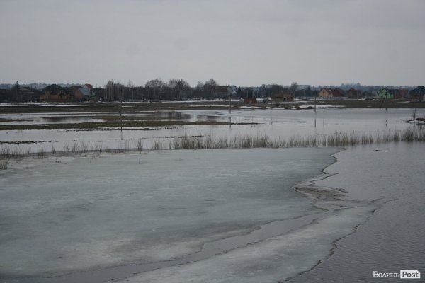 Затопило луг біля села Рованці. ФОТО