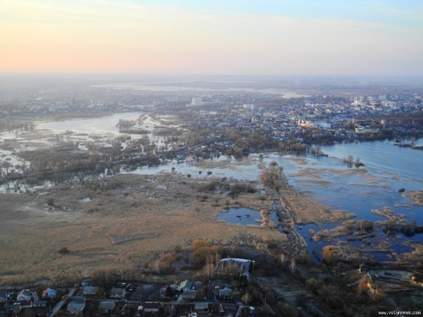 Підтоплений Луцьк з висоти пташиного польоту. ФОТО