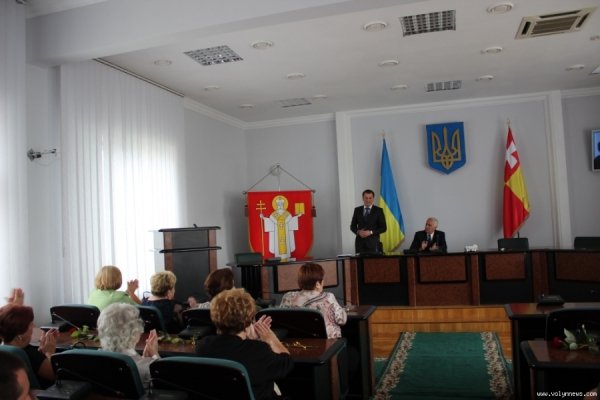 У луцькій мерії привітали представників торгівлі. ФОТО