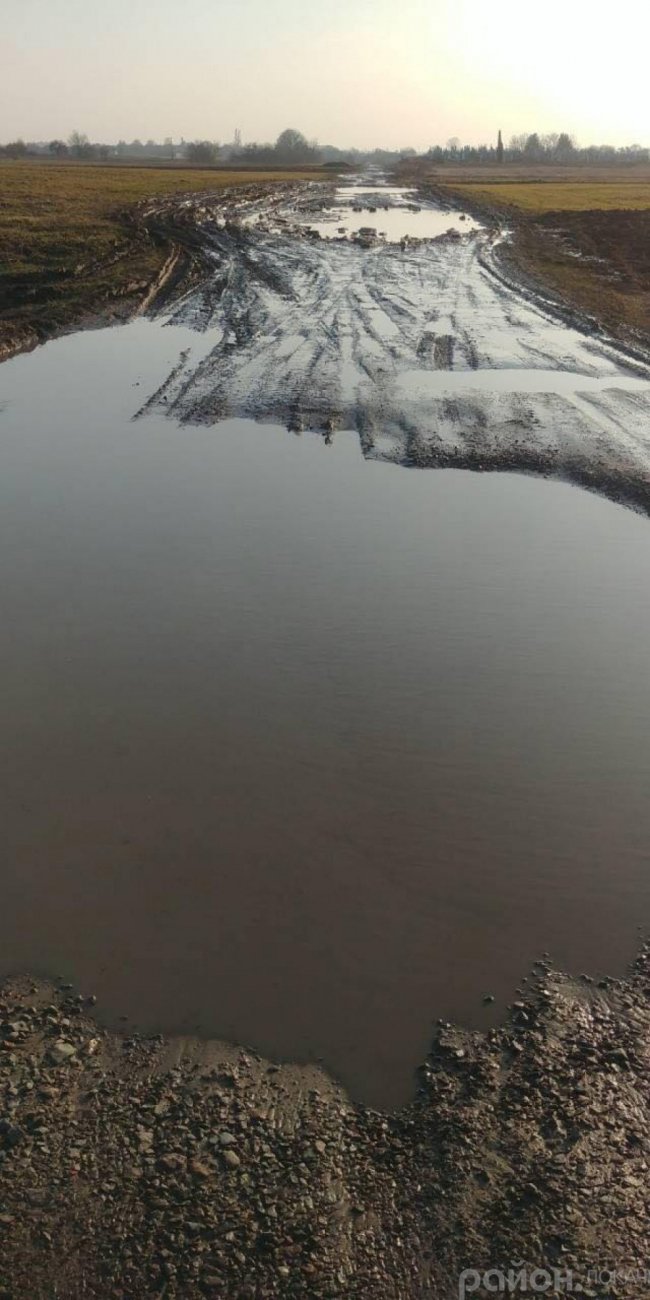 У селі на Волині автівки змушені їздити полями через жахливі підтоплені дороги. ФОТО