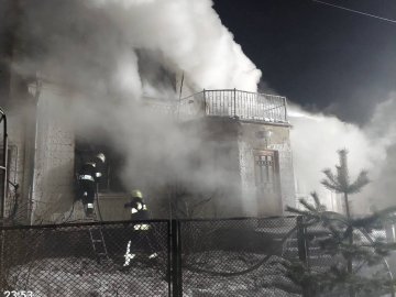 На Волині горів двоповерховий житловий будинок