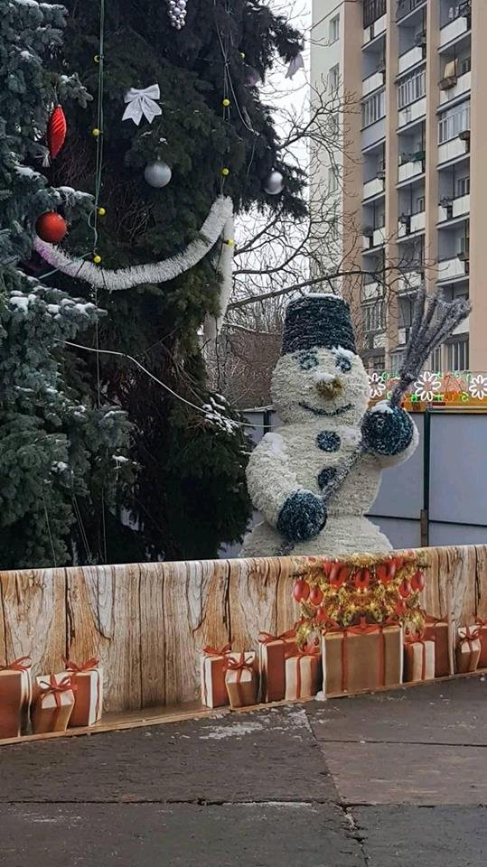 «Заберіть його в міськраду». У Facebook кепкують з луцького сніговика 