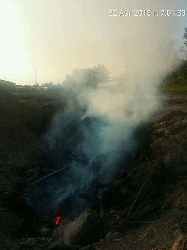 У Луцьку через паління сміття ледь не виникла пожежа. ФОТО