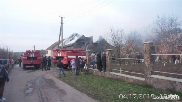 У Горохові горів особняк начальника відділу Держземагентства. ФОТО