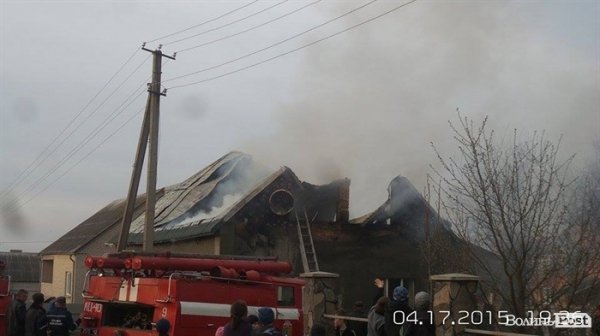 У Горохові горів особняк начальника відділу Держземагентства. ФОТО