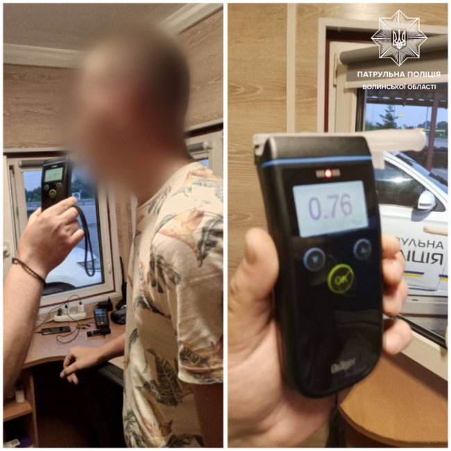 Упродовж вихідних на Волині виявили 9 водіїв, які їздили п’яними за кермом