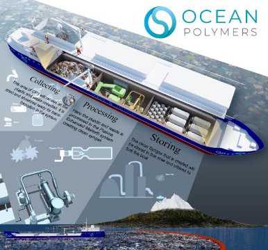 На основі старого корабля українці розробили плавучий сміттєпереробний завод для очищення океану