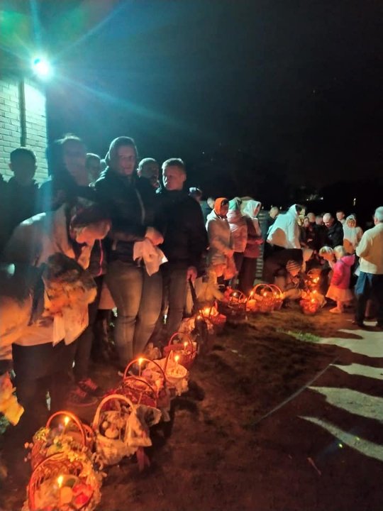Показали, як пройшла великодня служба у храмі в Жидичині, який збудували прихильники УПЦ МП. ФОТО