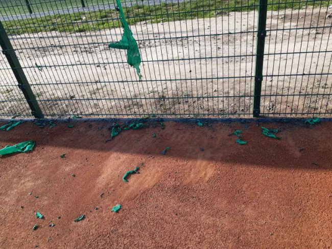 На Волині підпалили новозбудований тенісний корт. ФОТО