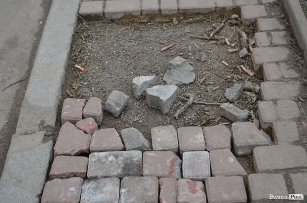 Луцький Автомайдан відновить бруківку біля міліції. ФОТО